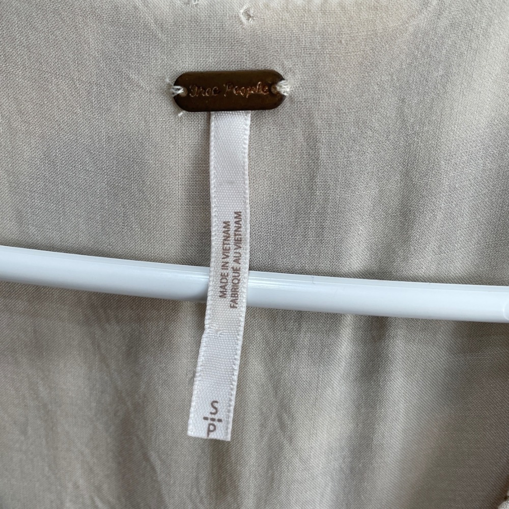 FREE PEOPLE ROWS OF ROSES MAXI DRESS IN CREAM AND TAN - Picture 10 of 11